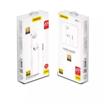 Dudao in-ear headphones with minijack 3.5mm white (X14PRO)