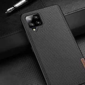 Dux Ducis Fino case cover covered with nylon material for Samsung Galaxy A42 5G black