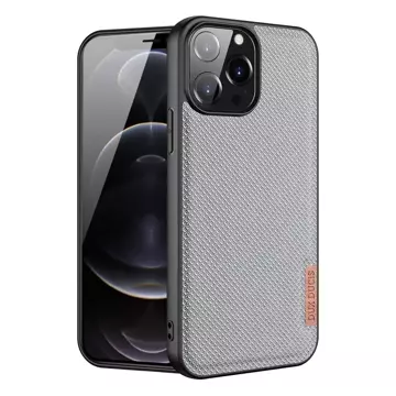 Dux Ducis Fino case cover covered with nylon material iPhone 13 Pro Max gray