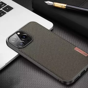 Dux Ducis Fino case cover covered with nylon material iPhone 13 Pro Max gray