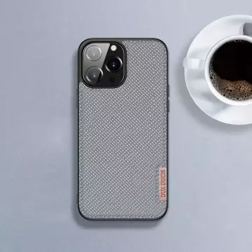 Dux Ducis Fino case cover covered with nylon material iPhone 13 Pro Max gray