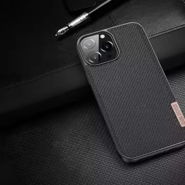 Dux Ducis Fino case cover covered with nylon material iPhone 13 Pro Max gray