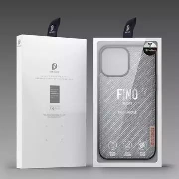 Dux Ducis Fino case cover covered with nylon material iPhone 13 Pro Max gray