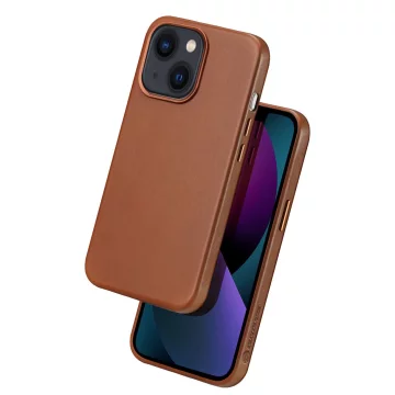 Dux Ducis Naples case for iPhone 13 leather case (MagSafe compatible) brown