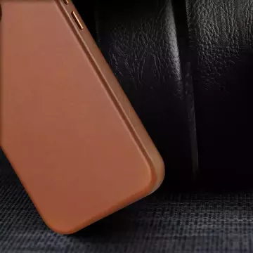 Dux Ducis Naples case for iPhone 13 leather case (MagSafe compatible) brown