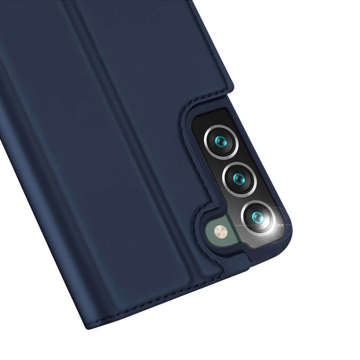 Dux Ducis Skin Pro Flip Leather Protective Case for Samsung Galaxy S22 Plus Navy Blue