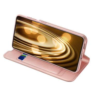 Dux Ducis Skin Pro Leather Flip Protective Case for Samsung Galaxy S21 Plus 5G Pink Glass