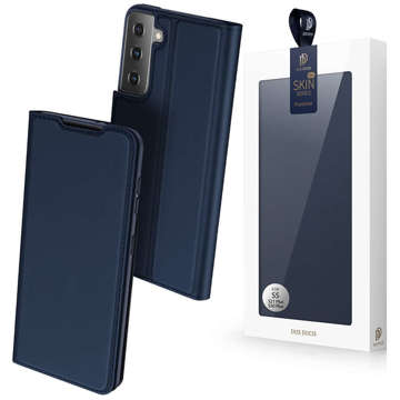 Dux Ducis Skin Pro Protective Flip Leather Case for Samsung Galaxy S21 Plus 5G Navy Glass