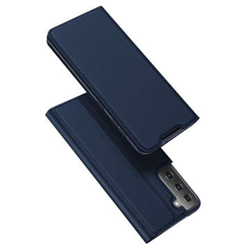 Dux Ducis Skin Pro Protective Flip Leather Case for Samsung Galaxy S21 Plus 5G Navy Glass