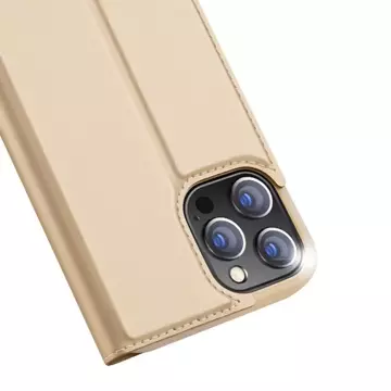 Dux Ducis Skin Pro holster case cover with flip iPhone 13 Pro gold