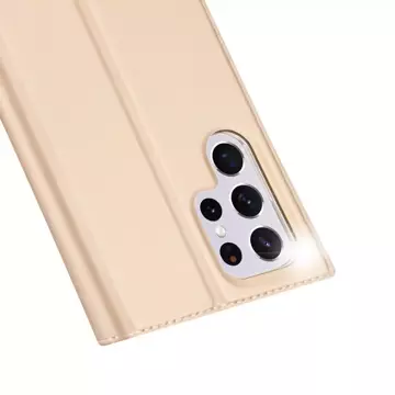 Dux Ducis Skin Pro holster cover with flip cover for Samsung Galaxy S22 Ultra gold