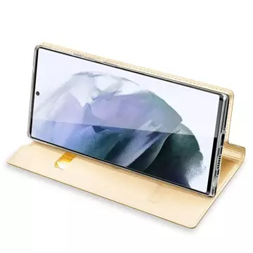 Dux Ducis Skin Pro holster cover with flip cover for Samsung Galaxy S22 Ultra gold