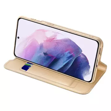 Dux Ducis Skin Pro holster cover with flip cover for Samsung Galaxy S22 gold