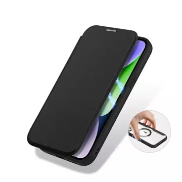 Dux Ducis Skin X Pro Case for Apple iPhone 15 Magnetic MagSafe Flip Cover - Black