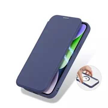 Dux Ducis Skin X Pro Case for Apple iPhone 15 Plus Magnetic MagSafe Flip Cover - Blue