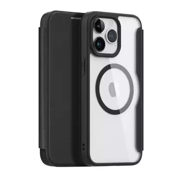 Dux Ducis Skin X Pro Case for Apple iPhone 15 Pro Magnetic MagSafe Flip Cover - Black