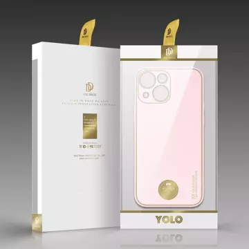 Dux Ducis Yolo case iPhone 14 Plus elegant cover made of ecological leather pink