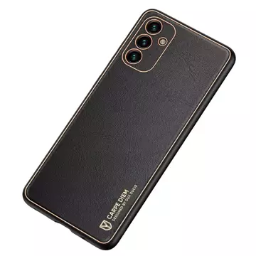 Dux Ducis Yolo elegant case cover made of ecological leather for Samsung Galaxy A13 5G black