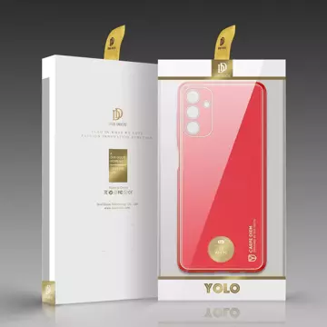 Dux Ducis Yolo elegant case cover made of ecological leather for Samsung Galaxy A13 5G red