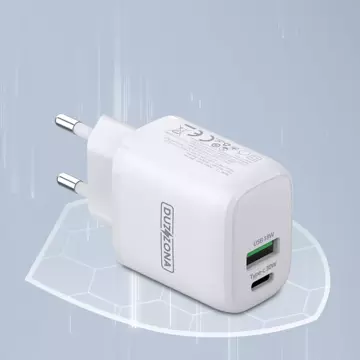 Duzzona wall charger 30W PD QC3.0 USB Type C / USB white (T2)