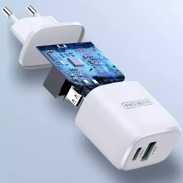 Duzzona wall charger 30W PD QC3.0 USB Type C / USB white (T2)
