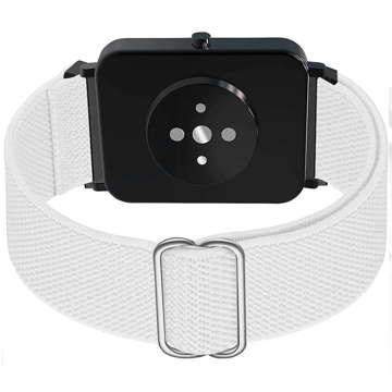 Elastic Strap Universal Nylon Alogy Nylon Smartwatch Band 20mm white