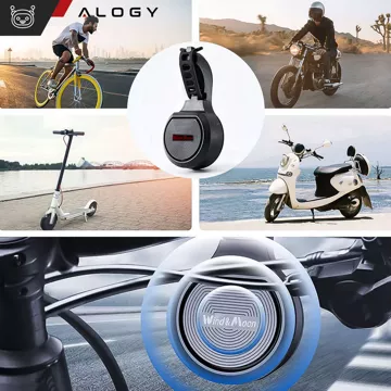 Electric bell 2in1 bicycle alarm Alogy Waterproof Electric Bell for a waterproof bicycle black