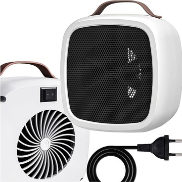 Electric heater Farelka fan heater mini 500W heater desk heater for Alogy white