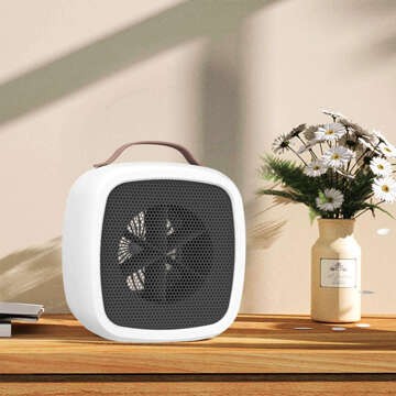 Electric heater Farelka fan heater mini 500W heater desk heater for Alogy white