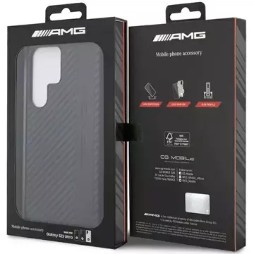 Etui AMG AMHCS23LBLSCA do Samsung Galaxy S23 Ultra S918 czarny/black hardcase Carbon Stripe