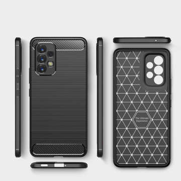 Etui Alogy Rugged Armor obudowa TPU do Samsung Galaxy A73 / A73 5G Carbon Black