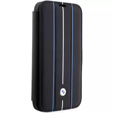 Etui BMW BMBKP14L22RVSK do Apple iPhone 14 Pro 6,1" bookcase Leather Stamp Blue Lines