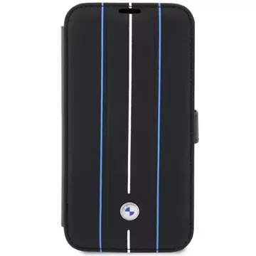 Etui BMW BMBKP14L22RVSK do Apple iPhone 14 Pro 6,1" bookcase Leather Stamp Blue Lines