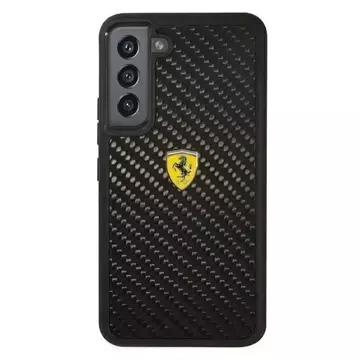 Etui Ferrari FEHCS22MFCAK do Galaxy S22  S906 hardcase On Track Real Carbon czarny/black