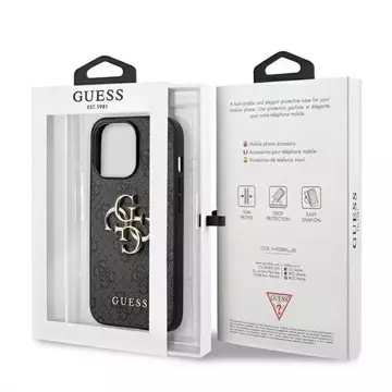 Etui Guess GUHCP13L4GMGGR do Apple iPhone 13 Pro / 13 6,1" szary/grey hardcase 4G Big Metal Logo