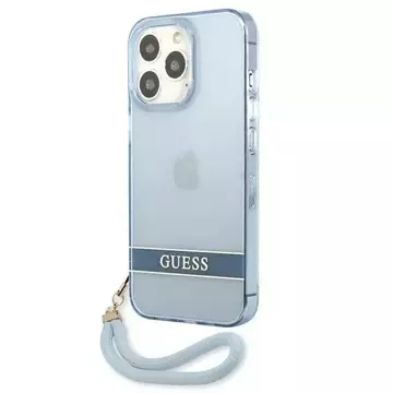 Etui Guess GUHCP13LHTSGSB do Apple iPhone 13 Pro / 13 6,1" niebieski/blue hardcase Translucent Stap