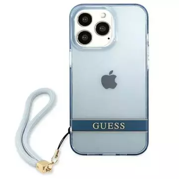 Etui Guess GUHCP13LHTSGSB do Apple iPhone 13 Pro / 13 6,1" niebieski/blue hardcase Translucent Stap