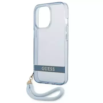 Etui Guess GUHCP13LHTSGSB do Apple iPhone 13 Pro / 13 6,1" niebieski/blue hardcase Translucent Stap