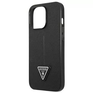 Etui Guess GUHCP13LPSATLK do Apple iPhone 13 Pro / 13 6,1" czarny/black hardcase SaffianoTriangle Logo