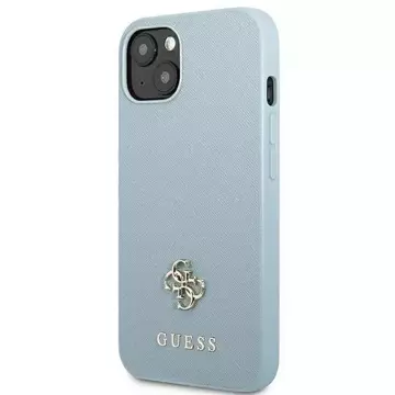 Etui Guess GUHCP13MPS4MB do Apple iPhone 13 6,1" niebieski/blue hardcase Saffiano 4G Small Metal Logo