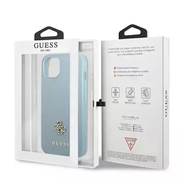 Etui Guess GUHCP13MPS4MB do Apple iPhone 13 6,1" niebieski/blue hardcase Saffiano 4G Small Metal Logo