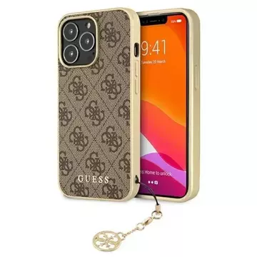 Etui Guess GUHCP13XGF4GBR do Apple iPhone 13 Pro Max 6,7" brązowy/brown hardcase 4G Charms Collection