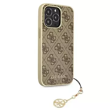 Etui Guess GUHCP13XGF4GBR do Apple iPhone 13 Pro Max 6,7" brązowy/brown hardcase 4G Charms Collection