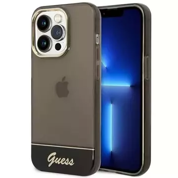 Etui Guess GUHCP14LHGCOK do Apple iPhone 14 Pro 6,1" czarny/black hardcase Translucent