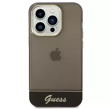 Etui Guess GUHCP14LHGCOK do Apple iPhone 14 Pro 6,1" czarny/black hardcase Translucent