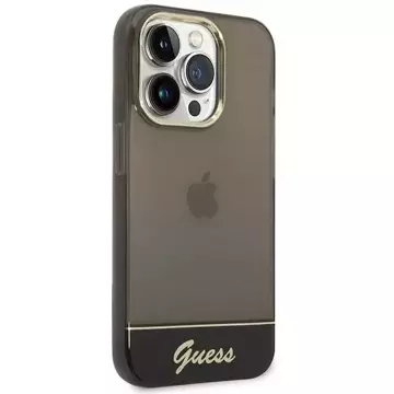 Etui Guess GUHCP14LHGCOK do Apple iPhone 14 Pro 6,1" czarny/black hardcase Translucent