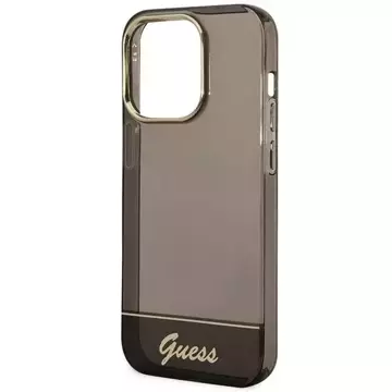 Etui Guess GUHCP14LHGCOK do Apple iPhone 14 Pro 6,1" czarny/black hardcase Translucent