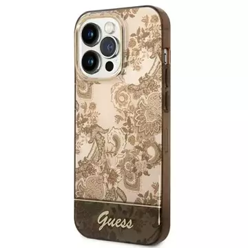 "Etui Guess GUHCP14LHGPLHC do Apple iPhone 14 Pro 6,1\" ochre hardcase Porcelain Collection"
