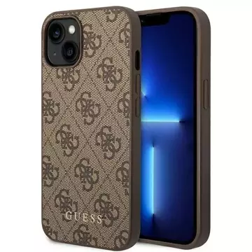 Etui Guess GUHCP14MG4GFBR do Apple iPhone 14 Plus 6,7" brązowy/brown hard case 4G Metal Gold Logo