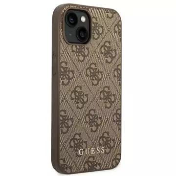 Etui Guess GUHCP14MG4GFBR do Apple iPhone 14 Plus 6,7" brązowy/brown hard case 4G Metal Gold Logo